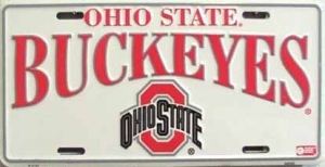 Ohio State Buckeyes Aluminum License Plate