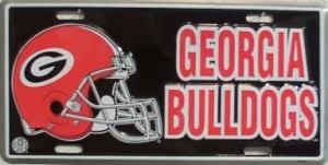 Georgia Bulldogs Football Aluminum License Plate