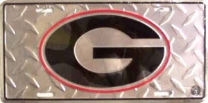 Georgia Bulldogs Diamond Plate License Plate