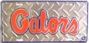 Florida Gators Diamond Plate License Plate