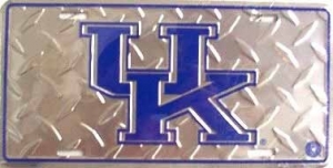 Kentucky Wildcats "UK" Diamond Plate License Plate
