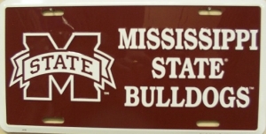 Mississippi State Bulldogs Aluminum License Plate