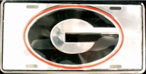 Georgia Bulldogs Chrome Aluminum License Plate