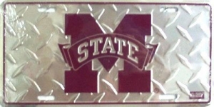 Mississippi State Bulldogs Diamond Plate License Plate