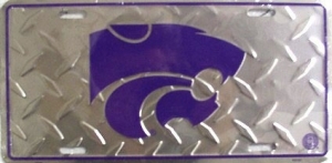 Kansas State Wildcats Diamond Plate License Plate