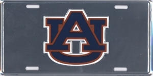 Auburn Tigers Chrome Aluminum License Plate