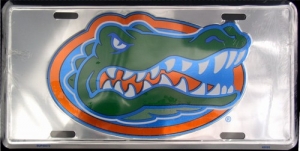 Florida Gators Chrome Aluminum License Plate