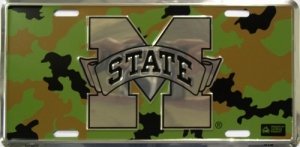 Mississippi State Bulldogs Camouflage Aluminum License Plate