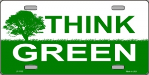 "Think Green" License Plate