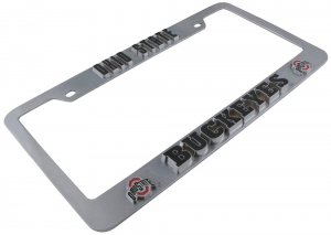 Ohio State Buckeyes NCAA Chrome 3D License Plate Tag Frame