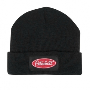 Peterbilt Motors Black Winter Knit Cuff Beanie Cap