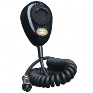 Road King 4-Pin Dynamic Noise Canceling Black CB Microphone with Flex Cord
