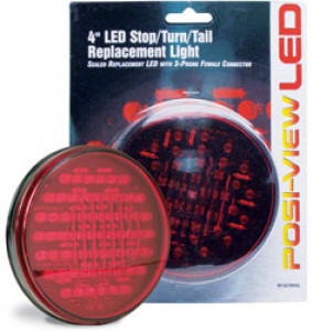 RoadPro LED 4" Sealed Light w/Female 3-Prong Connector