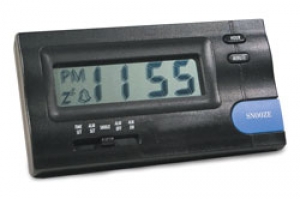 RoadPro Electronic Travel Alarm Clock with Clip or Stand Mount