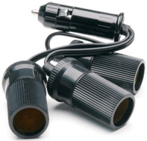 RoadPro 12 Volt 3 Outlet Cigarette Lighter Adapter with Short Cord