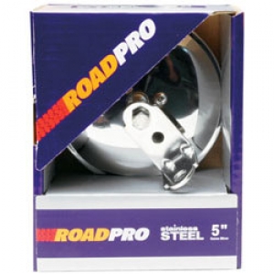 RoadPro 5" Stainless Steel Adjustable Convex Center Stud Mirrors