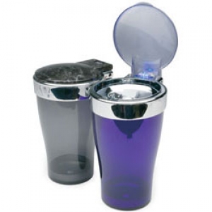 RoadPro Self-Extinguishing Ashtray with Blue Led Light