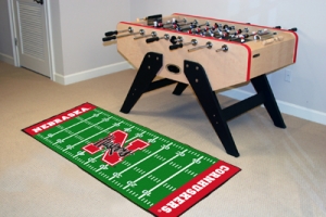 Nebraska Cornhuskers 29.5" x 72" NCAA Office/House Football Field Floor Runner
