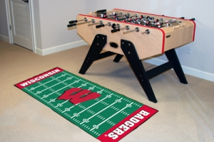 Wisconsin Badgers 29.5" x 72" NCAA Office/House Football Field Floor Runner