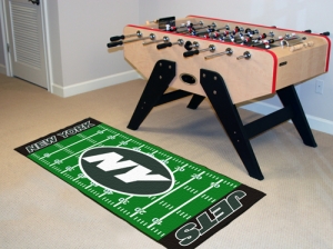 New York Jets 29.5" x 72" NFL Office/House Football Field Floor Runner