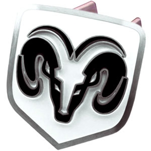 Dodge Ram Black Logo Style Hitch Cover