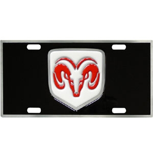 Dodge Heavy Duty Pewter 3D License Plate