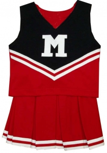Maryland Terrapins NCAA College Youth Cheerleading Outfits-FREE SHIPPING
