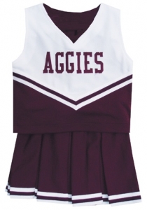 Texas A&M Aggies NCAA College Youth Cheerleading Outfits-FREE SHIPPING