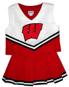 Wisconsin Badgers NCAA College Youth Cheerleading Outfits-FREE SHIPPING