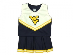 West Virginia Mountaineers NCAA College Youth Cheerleading Outfits-FREE SHIPPING
