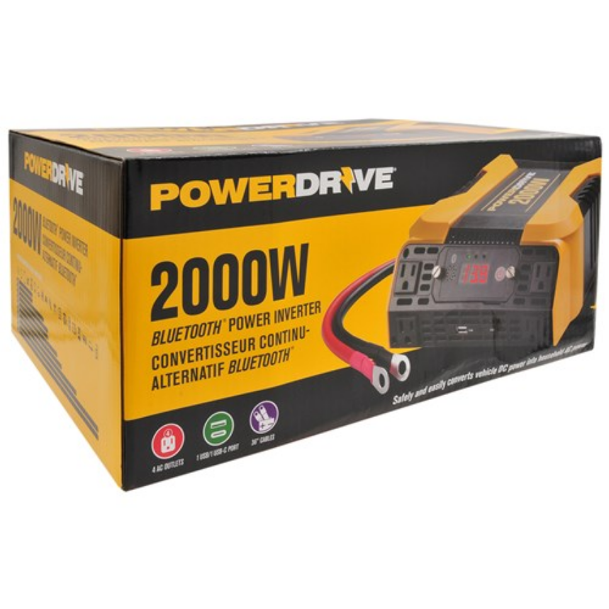 PowerDrive PD2000 Bluetooth 2000 Watt DC to AC Power Inverters