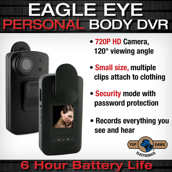 Top Dawg EagleEye Wearable Body Cam Body Cam Body Cams