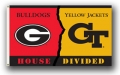 Georgia Tech / Georgia Bulldogs Rivalry 3 x 5 Flag
