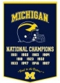 Michigan Wolverines 24" x 36" Dynasty Wool Banner
