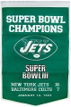 New York Jets 24" x 36" NFL Wool Dynasty Banner