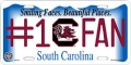 South Carolina Gamecocks #1 Fan Aluminum License Plate