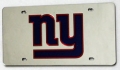 New York Giants Silver Laser Cut/Mirrored License Plate