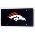 Denver Broncos Navy Laser Cut License Plate