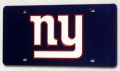 New York Giants Blue Laser Cut/Mirrored License Plate