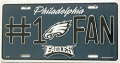 Philadelphia Eagles #1 Fan Aluminum License Plate