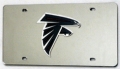 Atlanta Falcons Silver Laser Cut License Plate
