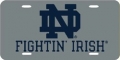 Notre Dame Fighting Irish Laser Cut Silver License Plate