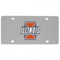Illinois Fighting Illini NCAA Stainless Steel License Plate