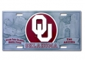 Oklahoma Sooners NCAA 3D Pewter License Plate