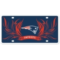 New England Patriots Flame Styrene License Plate