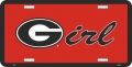 Georgia Bulldogs "G Girl" Aluminum License Plate