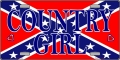 Country Girl on Rebel Flag License Plate