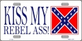 Kiss My Rebel ASS License Plate