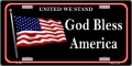 God Bless America Aluminum License Plate