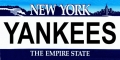 New York Yankees State Background License Plate
